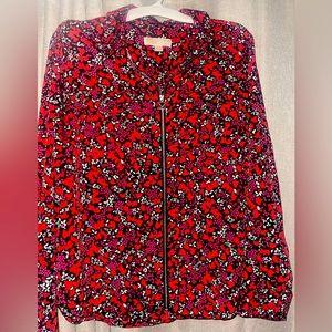 Michael Kors Blouse XL Zipper Red, Pink, Black